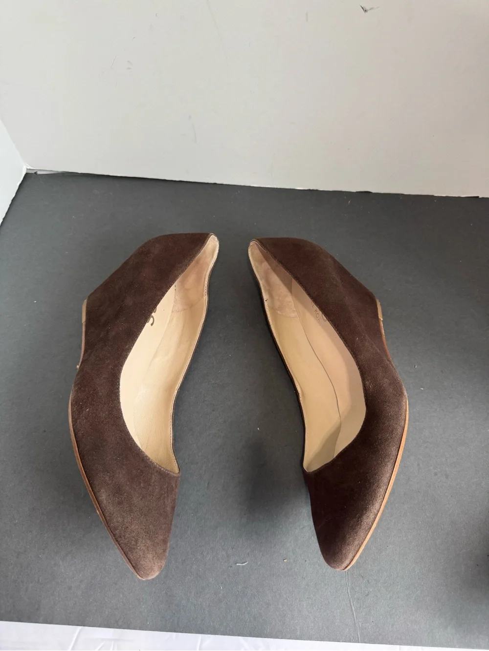 Michael Kors brown suede wedge pumps. Size 11M